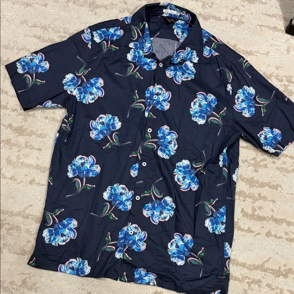 Good Man Brand short sleeve print button up- like new! men’s Large- Hawaiian - Picture 1 of 5